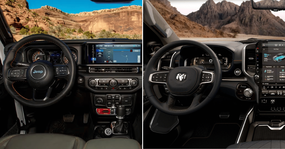 2025 Jeep Gladiator vs. 2025 Ram 1500 Off-Road Excellence vs. Family-Focused - interior comparison